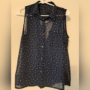 Women's Button-Up Sheer Tank